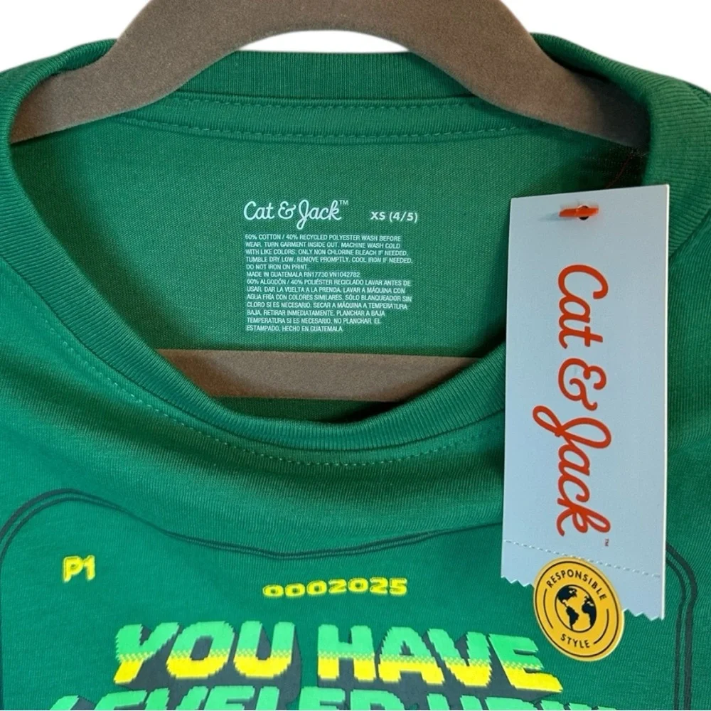 Cat & Jack Green 'You Have Leveled Up' Kids Tee